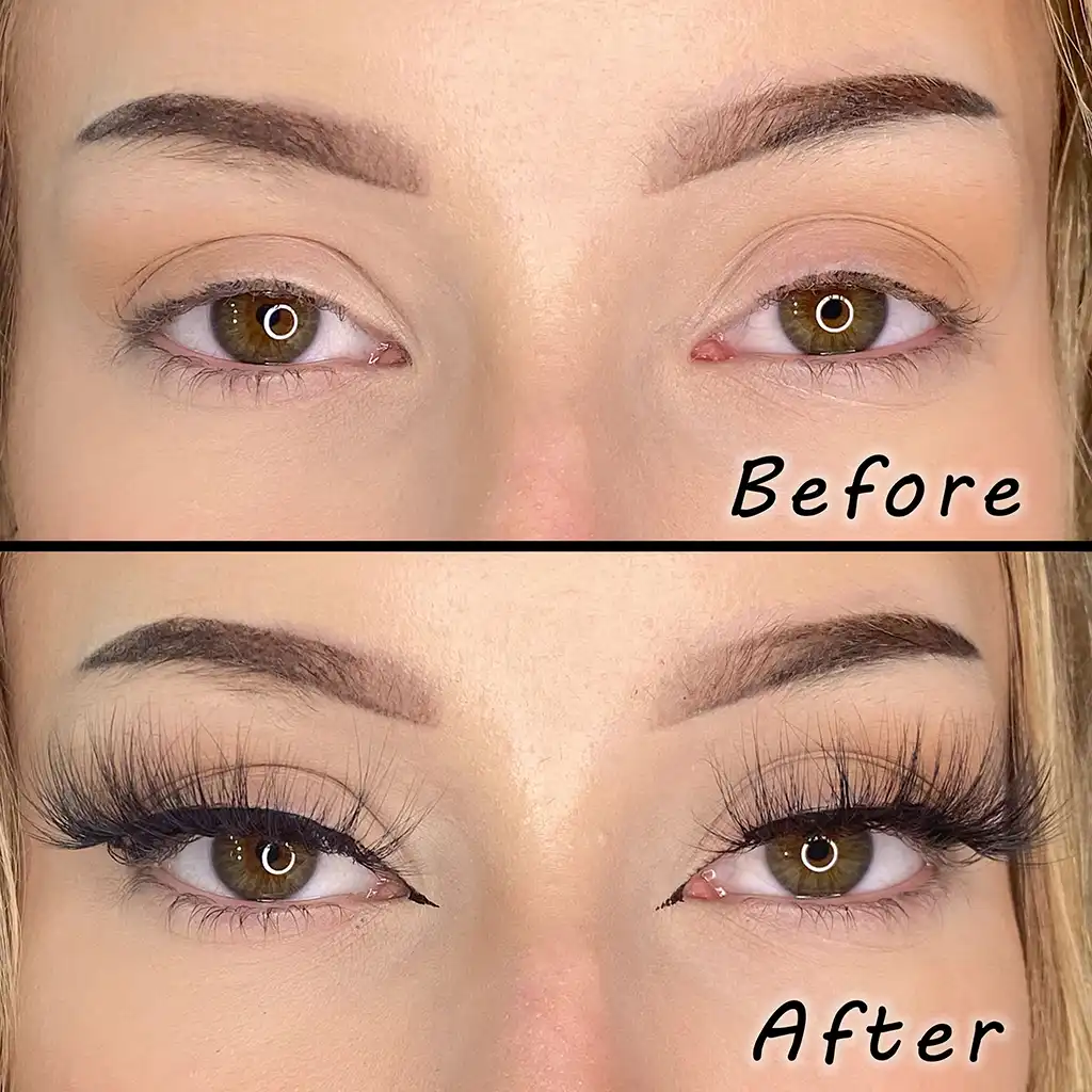 Cancer Lashes Before and After