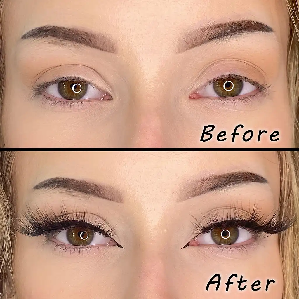 Libra Lashes Before and After